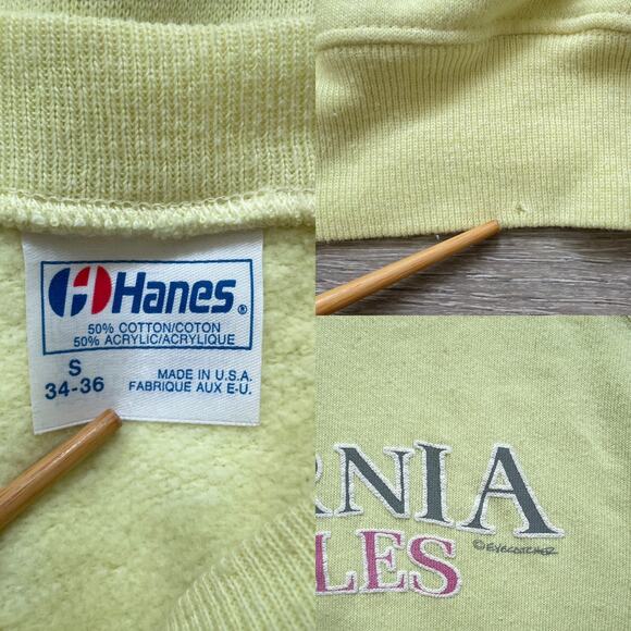 Vtg 80s University Of California Los Angeles Spellout Sweatshirt Hanes Sz S - Picture 8 of 8